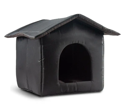 Black Waterproof Cat House